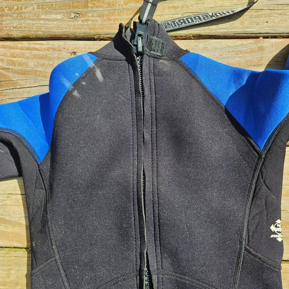 HO Sports Junior Size 10 Wetsuit Black‎ Blue Shorty Short Sleeve Kids Neoprene